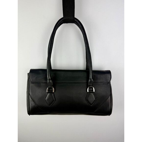 Wilsons genuine leather shoulder satchel, doctor bag, black, vtg - Picture 3 of 12